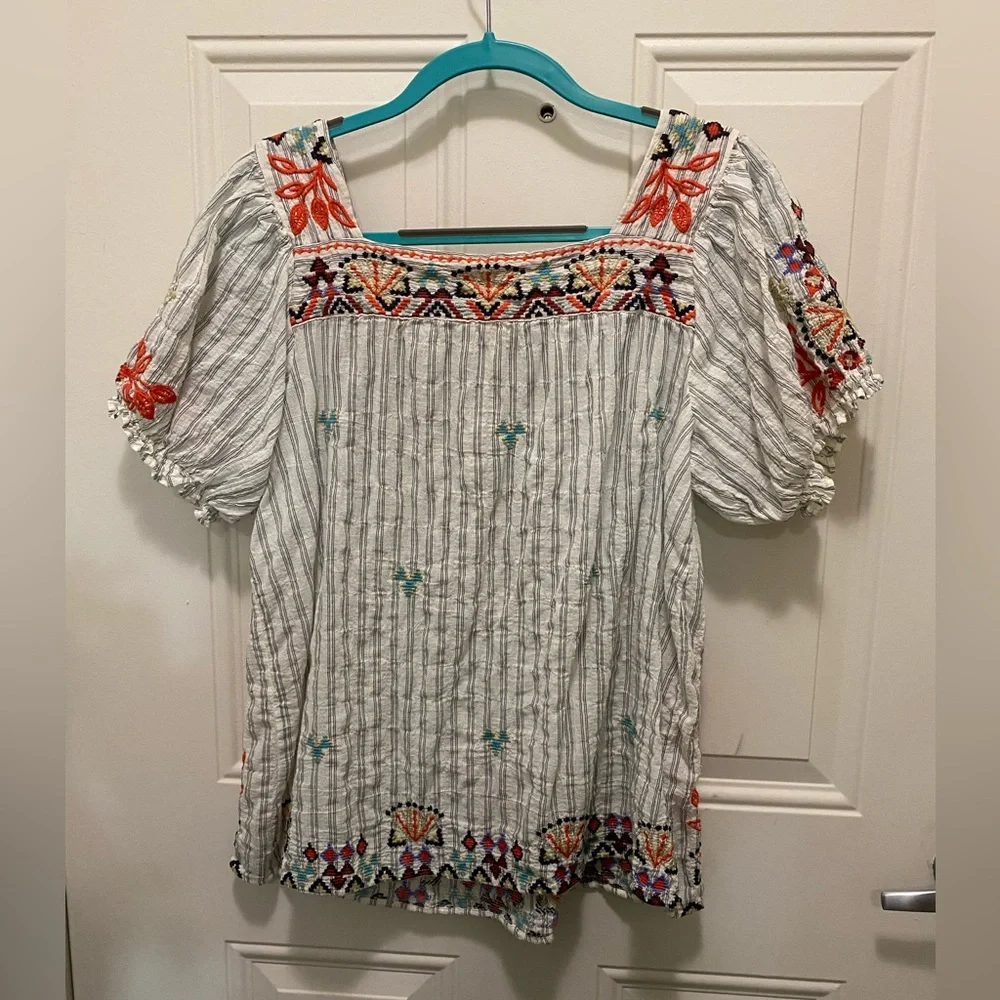 Johnny Was Workshop Peasant Top - Picture 11 of 14